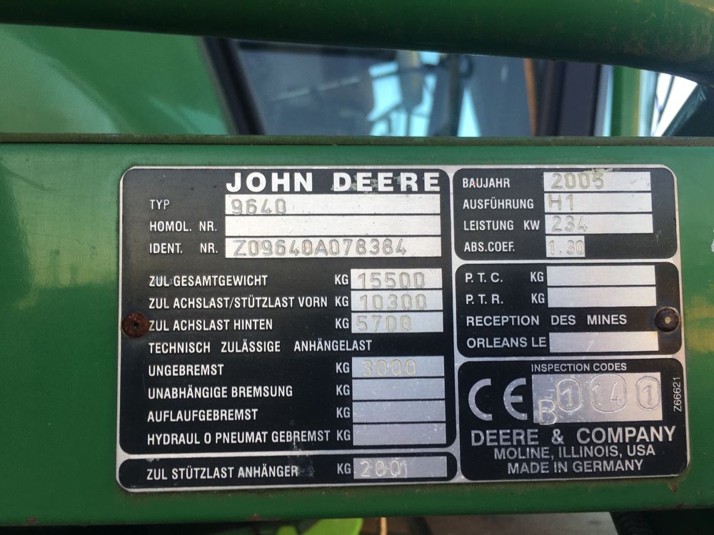 John Deere 9640 I
