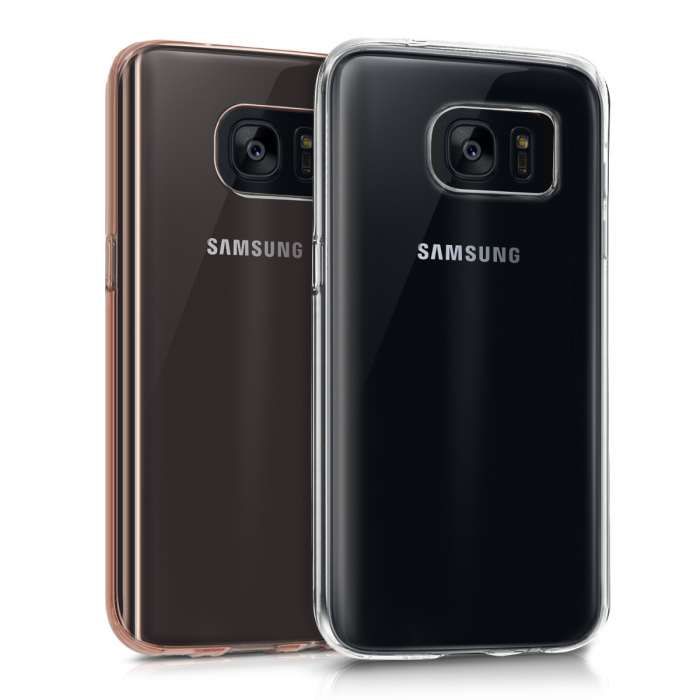 R19 Capa Protectora Silicone Transparente Samsung Galaxy S7 Novo! ^A