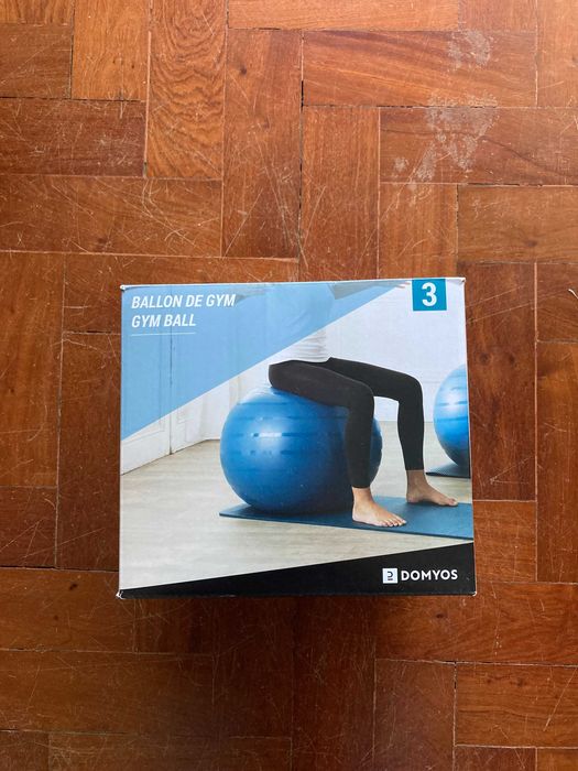 Bola Ginástica Yoga e Pilates Tamanho 3 - 75 cm Azul Domyos Decathlon