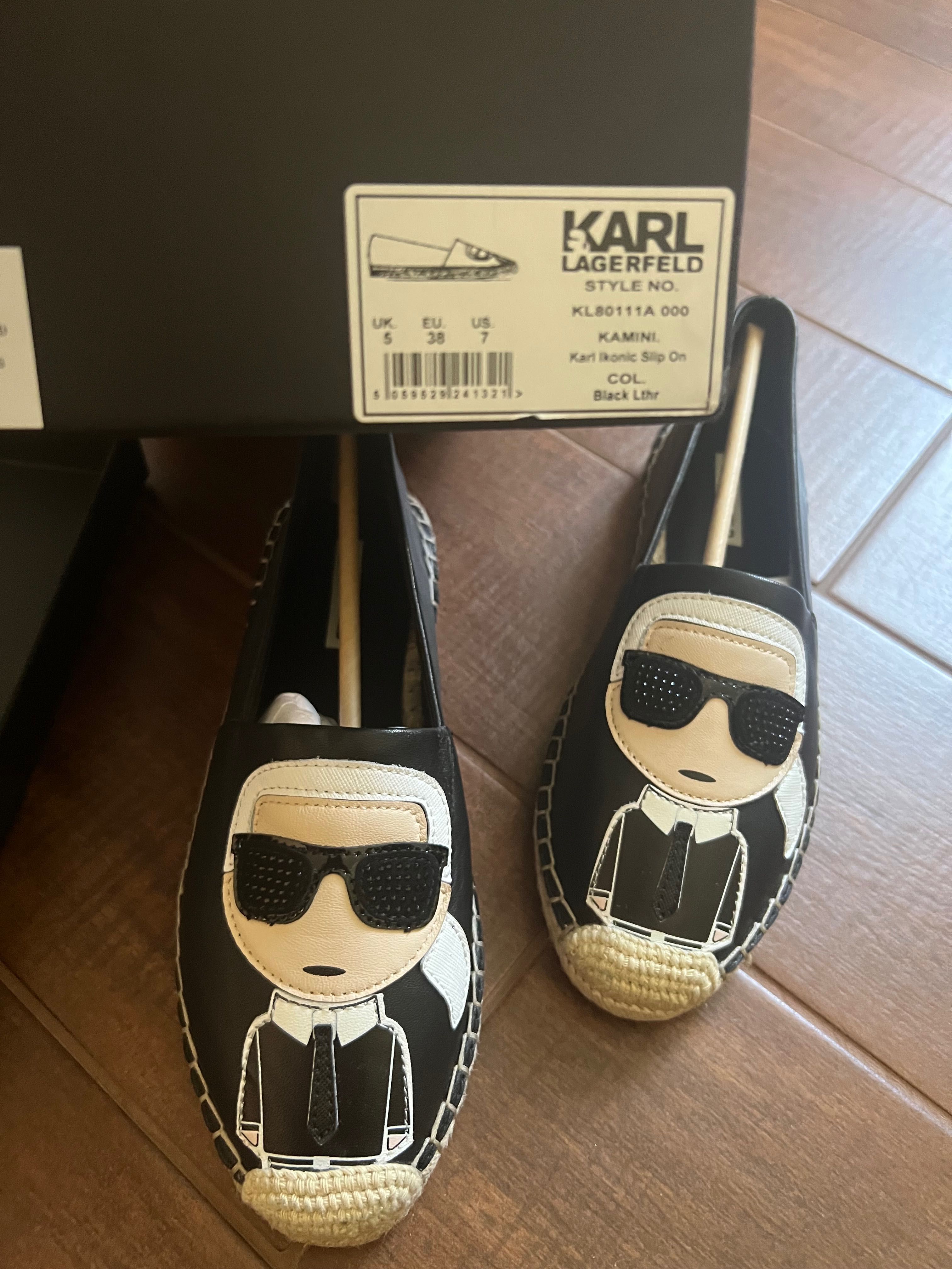 Karl Lagerfeld шкіряні еспадрілі