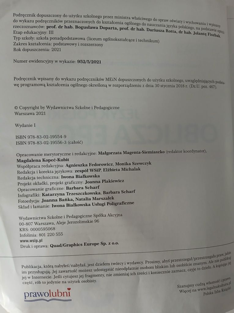Podręcznik do języka polskiego oblicza epok 3.1