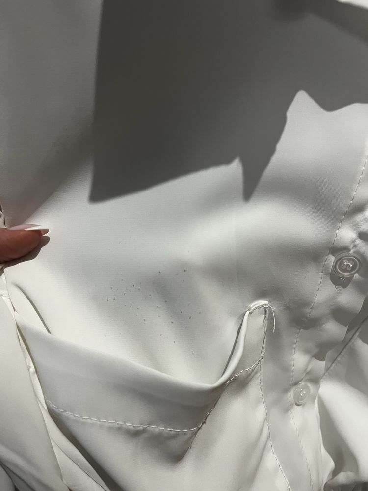 Krótka biała koszula crop top