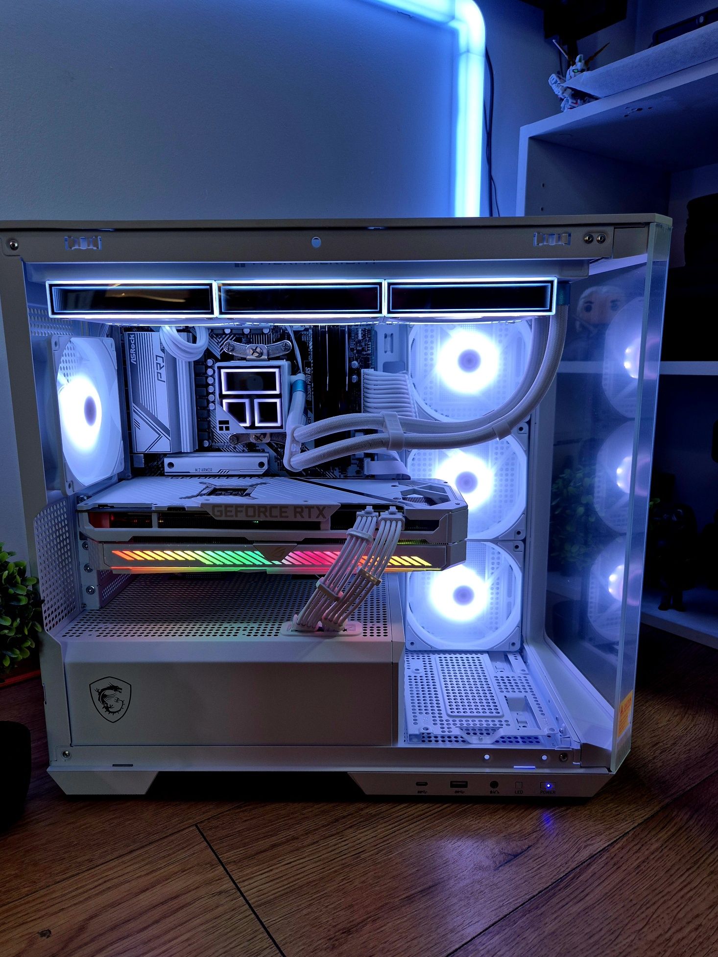 Biały Komputer do Gier AM5, AiO 360, RTX 3070 Asus ROG, 1TB ssd, DDR5.