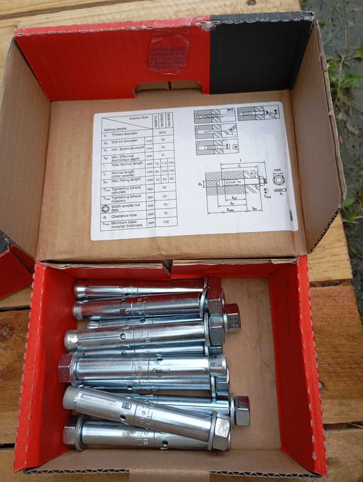 Hilti kotwa tulejowa kotwy mechaniczne HLC 16x100/50