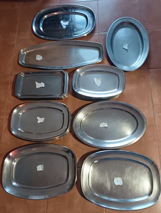 travessas em inox diversos tamanhos