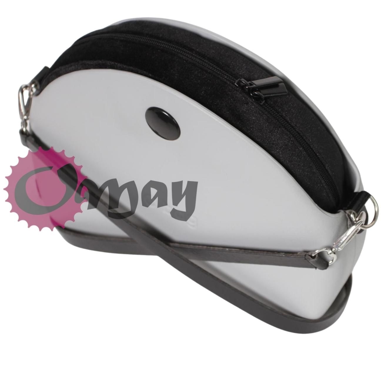 CZARNY Welur organizer do OBAG MOON LIGHT 2 suwaczki 2 kieszenie OMAY