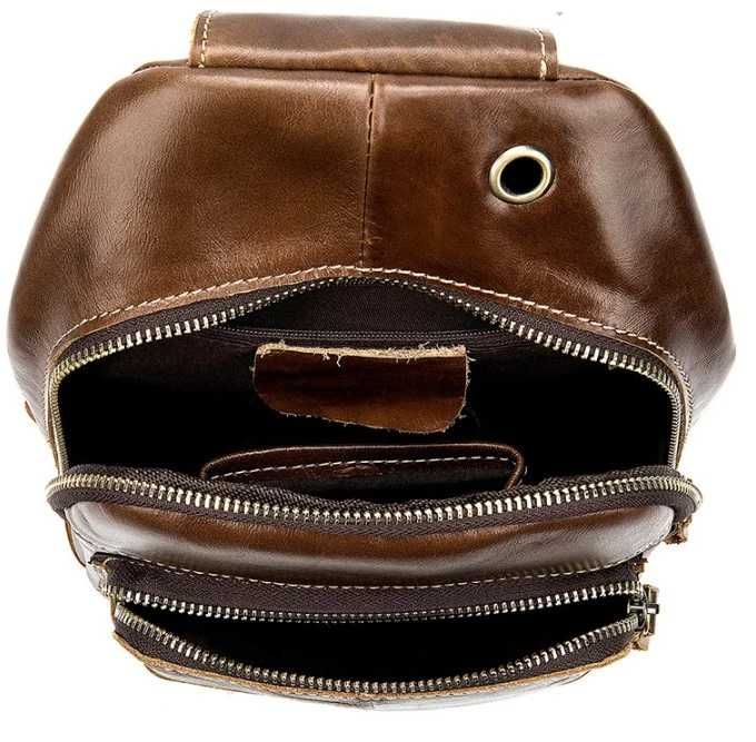 Мужская кожаная сумка чоловіча шкіряна бананка барсетка кожаная