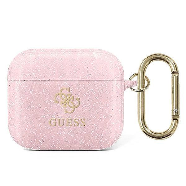Etui Guess Glitter Collection na AirPods 3 - różowe