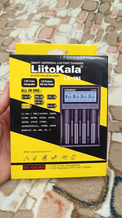 LiitoKala Lii-CH4 18650 26650 21700 АА зарядка батарей акумуляторів