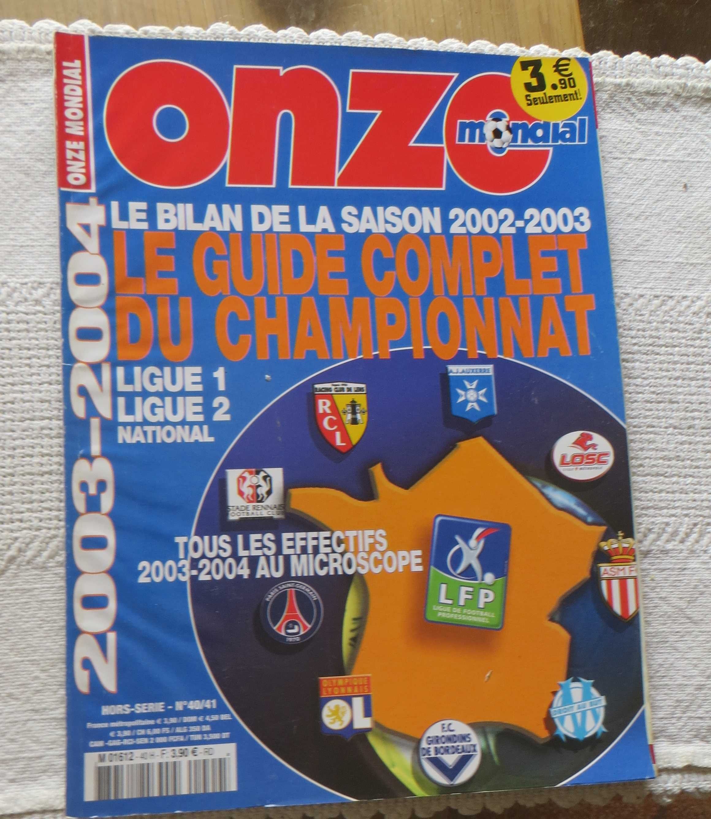 Revista Onze Mondial - Campeonato França 03/04 - Guia completo