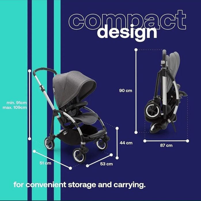 Bugaboo Bee 6 Innowacyjny Miejski Wózek Dziecięcy, Lekki i Zwrotny