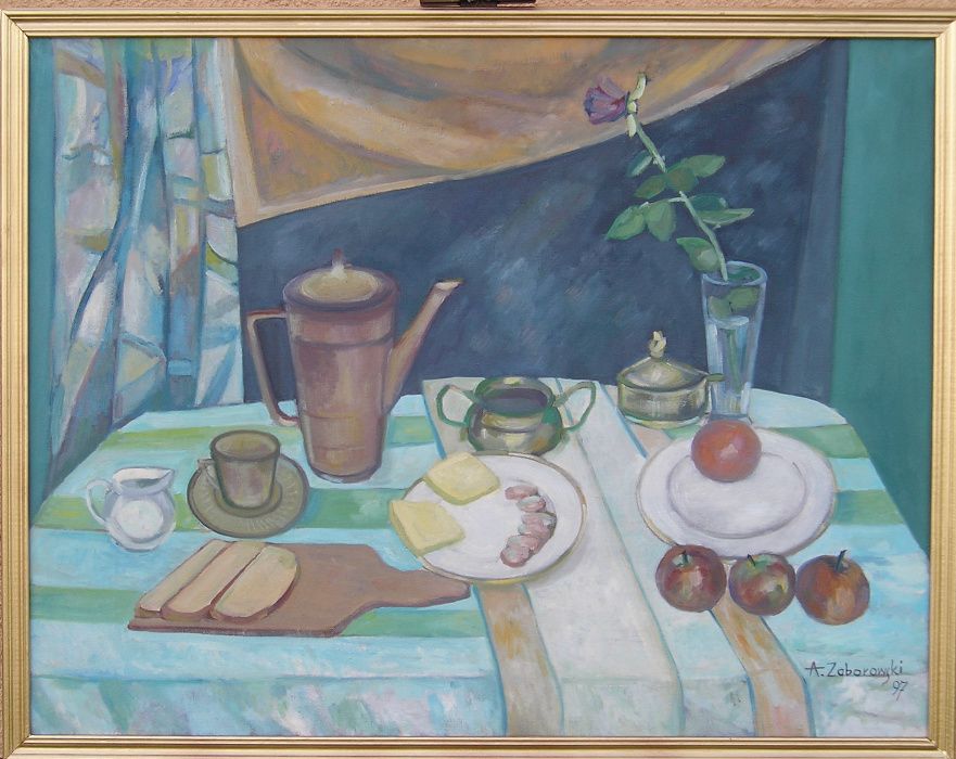Obraz olejny na płótnie A . ZABOROWSKI 100 X 80 cm