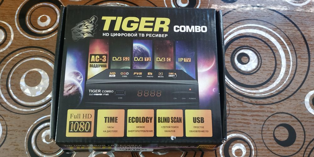 Ресивер (Т2 + спутник+ iptv) TIGER Combo