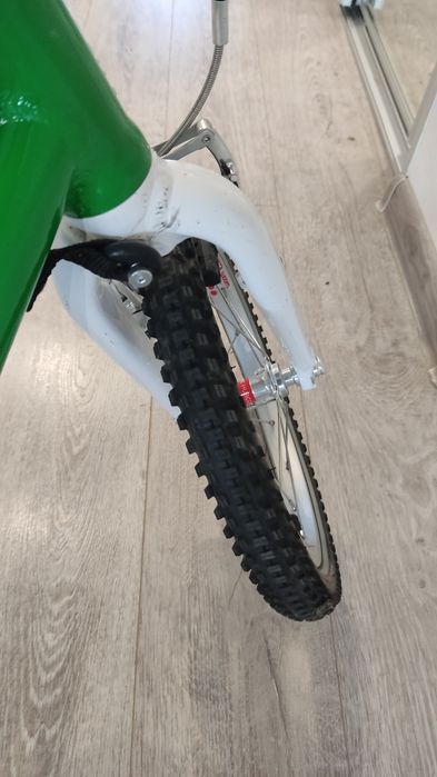 Rower dziecięcy woom 2 zielony 14 cali.