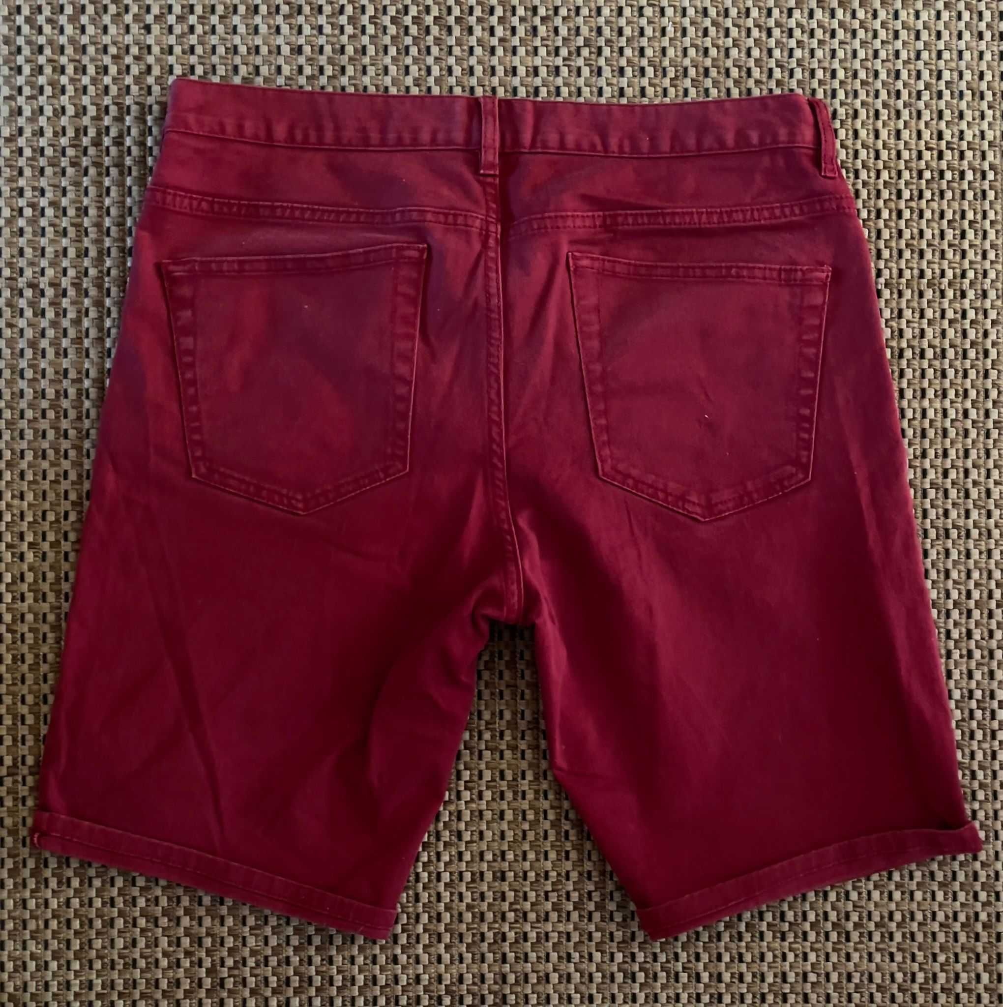 Spodnie męskie krótkie H&M - bordowe.