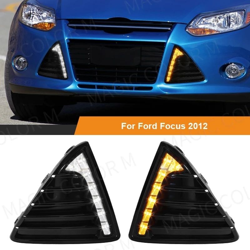 Światła lampy do jazdy dziennej LED DRL +kierunkowskazy Ford Focus mk3