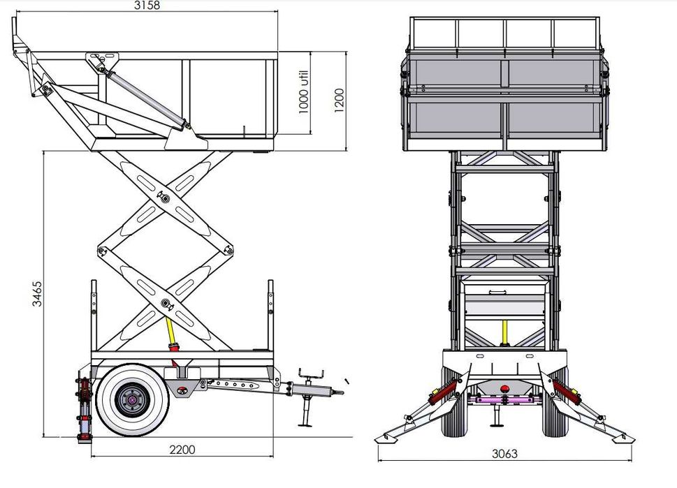 Reboque Elevatório Herculano , Novo