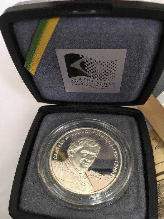 Moeda em Prata Comemorativa de Homenagem a Ayrton Senna 2 reais