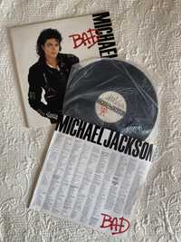 Michael Jackson Bad Vinil LP 1987 1st Pressing Epic Vintage Como Novo