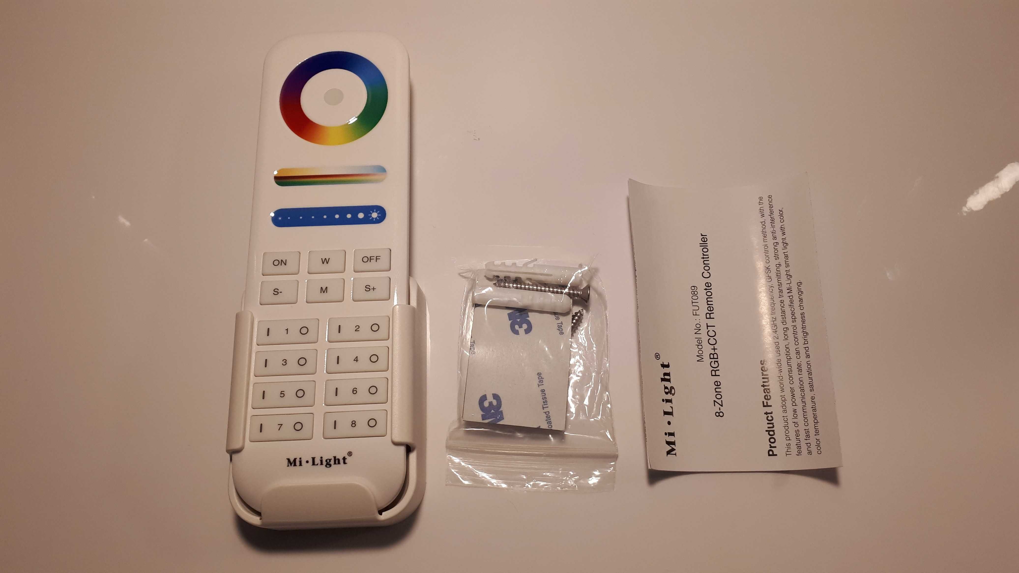 Pilot Mi Light LED RGB + CCT 8 strefowy FUT089 biały