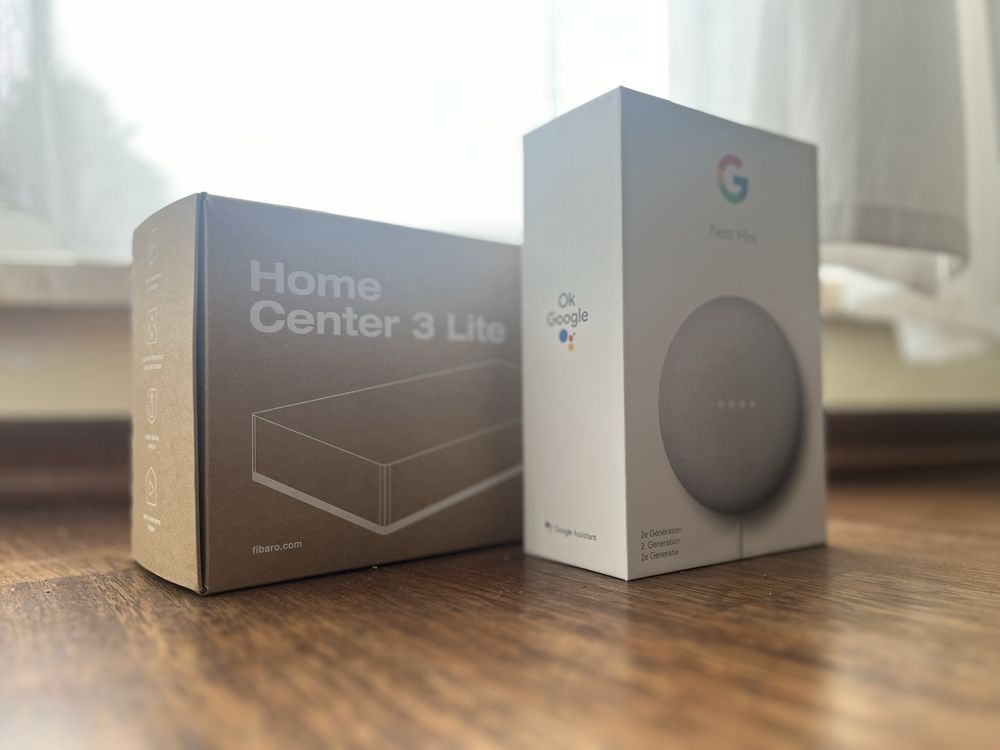 Google Nest Mini +FABIRO Home Center 3 lite - Zestaw Inteligentny dom