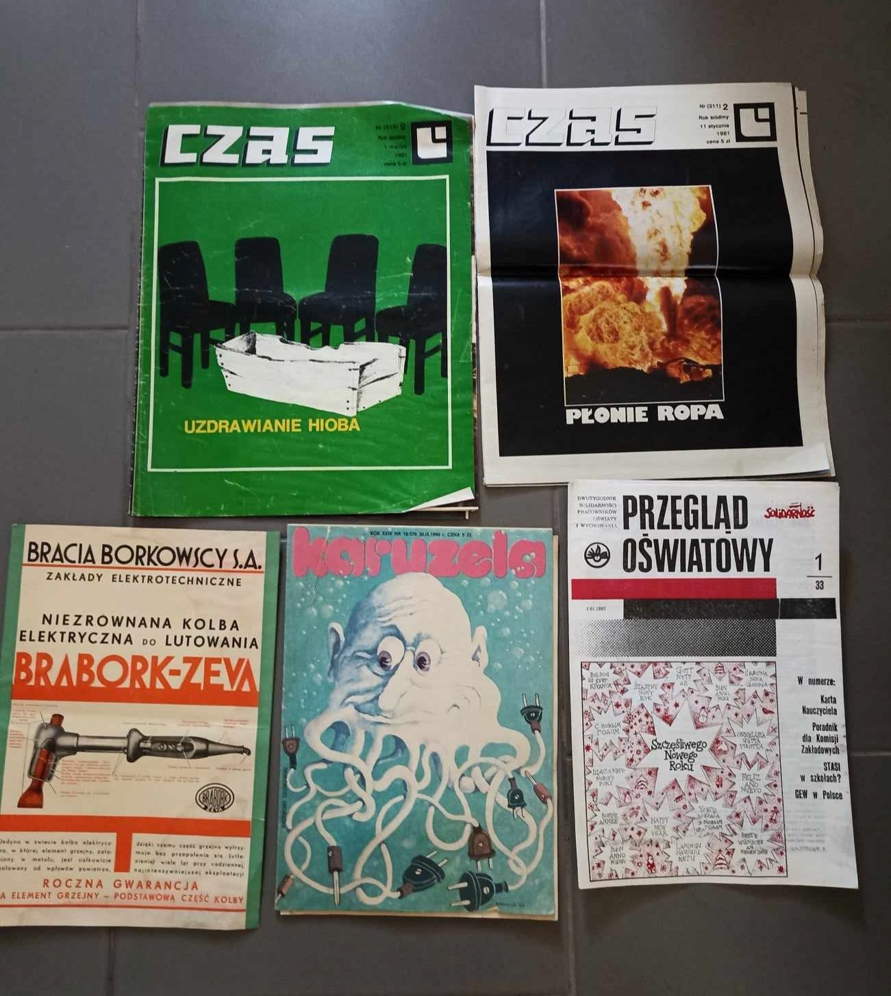 Stare gazety retro PRL solidarność kolekcje