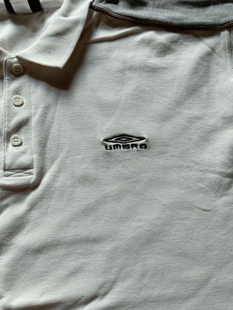 Koszulka polo Umbro, kolor biały XL