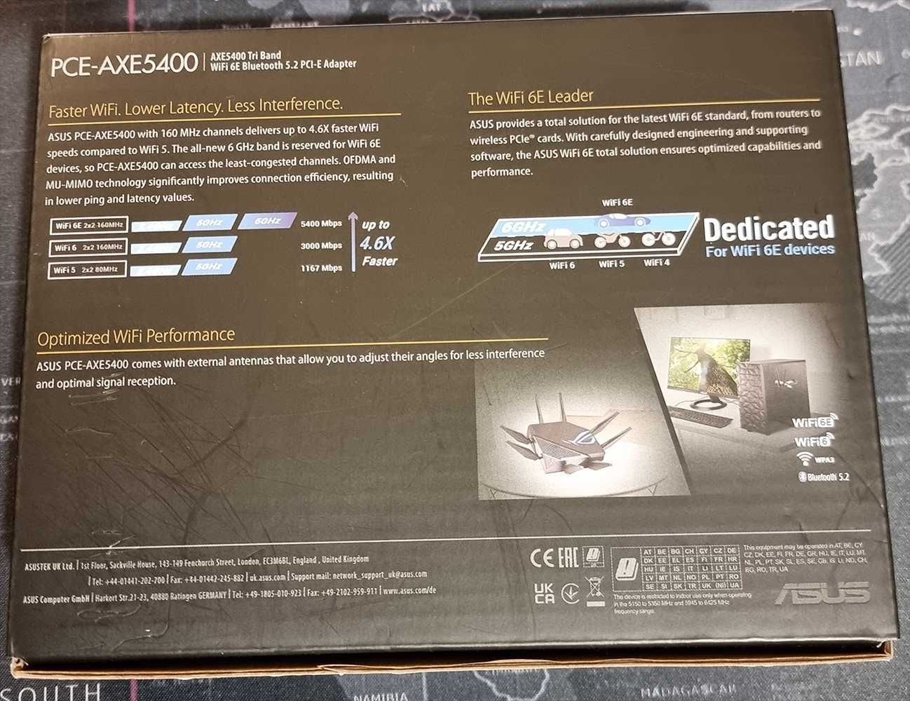 ASUS PCE-AXE5400 Wi-Fi 6/Bluetooth 5.2