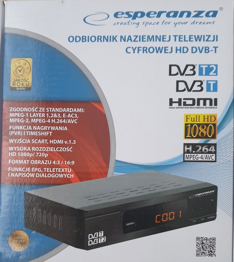Odbiornik naziemnej telewizji cyfrowej HD DVB-T