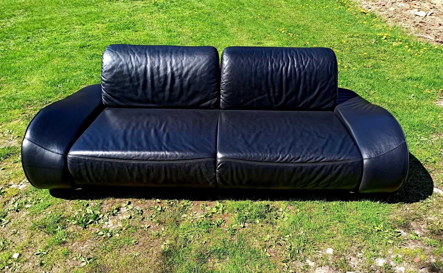 Skórzana sofa kanapa czarna