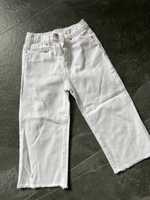 Spodnie Zara 116 białe szerokie