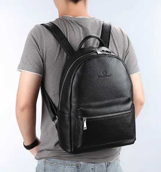 Чоловічий шкіряний мужской рюкзак міський ранець з натуральної шкіри 5
