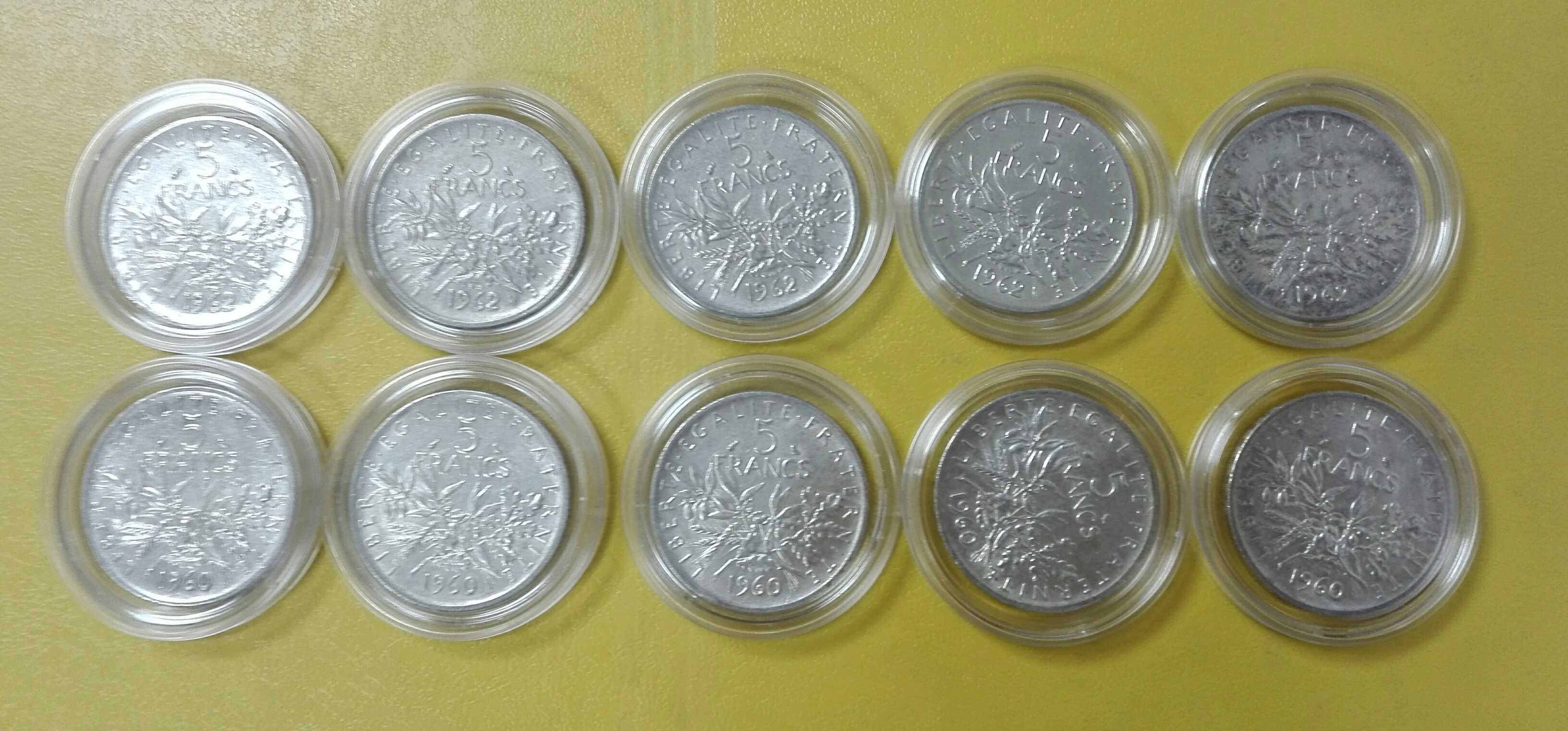 Moneta srebrna 5 Franków francuskich - 10 sztuk
