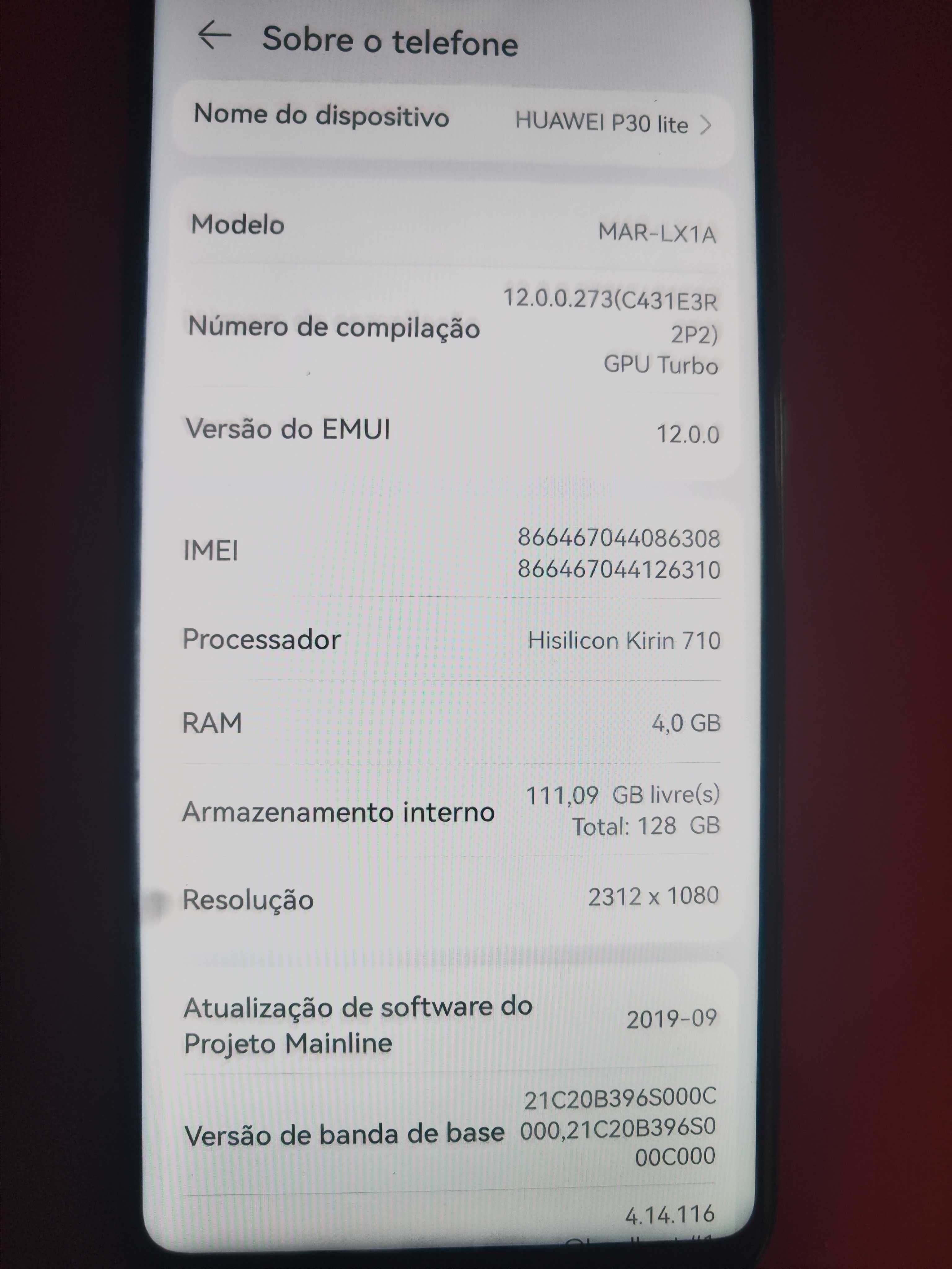 Telemóvel Huawei p30 lite