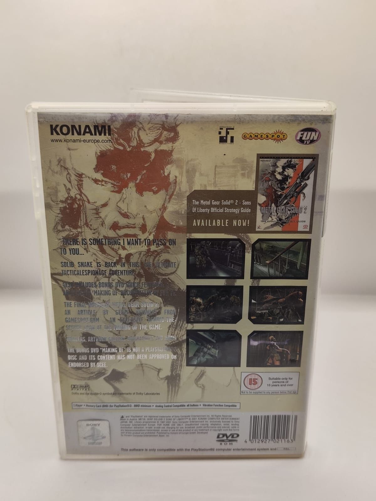 Metal Gear Solid 2 Plus Dvd Ps2 nr 9771