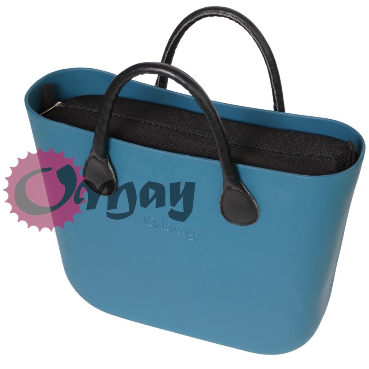 organizer OBAG STANDARD efektowna czarna struktura OMAY