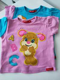 Koszulki t-shirt Fisher Price rozmiar 80/2 szt.