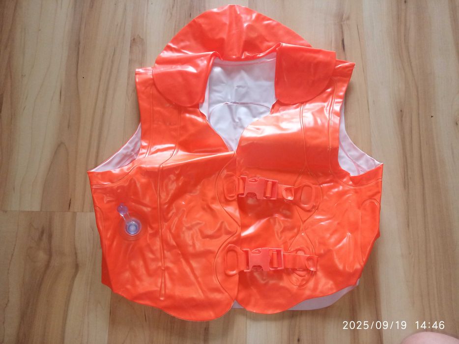 Kamizelka dmuchana do pływania kapok z rękawkami 3-6 lat 18-30 kg