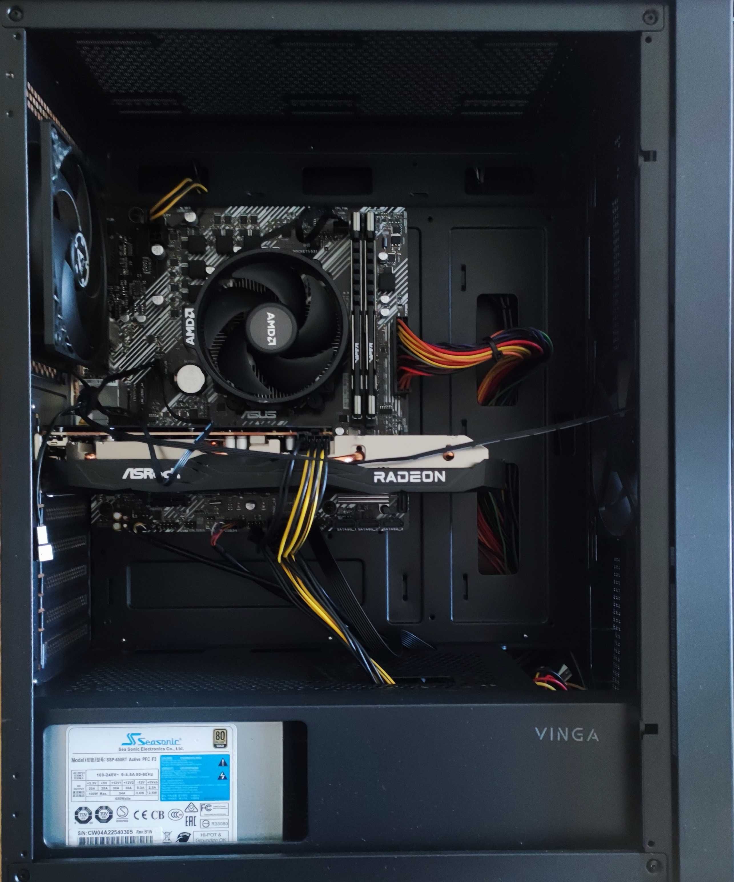 Ігровий комп’ютер, RX 6600, R5 5600. Все на гарантії, коробки.