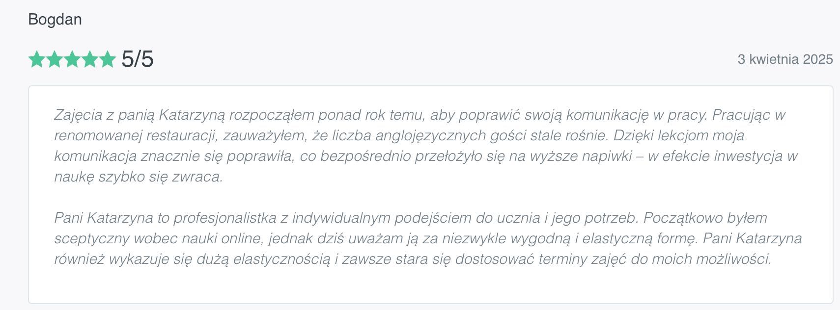 Angielski dla Gastronomii | Kelnerzy | Sommelierzy | Restauracje