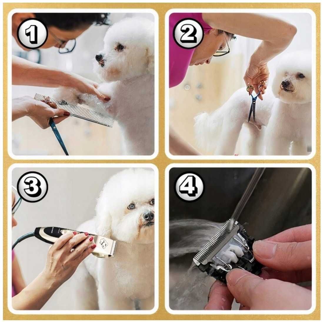 Maszynka do strzyżenia golenia psa kota bezprzewodowa 11 elementów