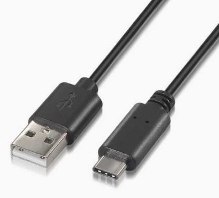 Cabo conector tipo USB-C versus USB tipo A - 0,5 metros