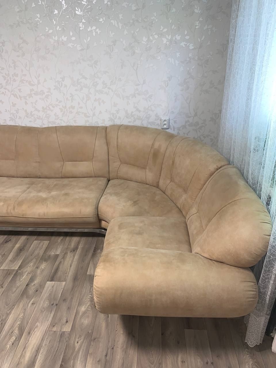 Диван угловой с креслом и пуфиком, кутовий діван с кріслом