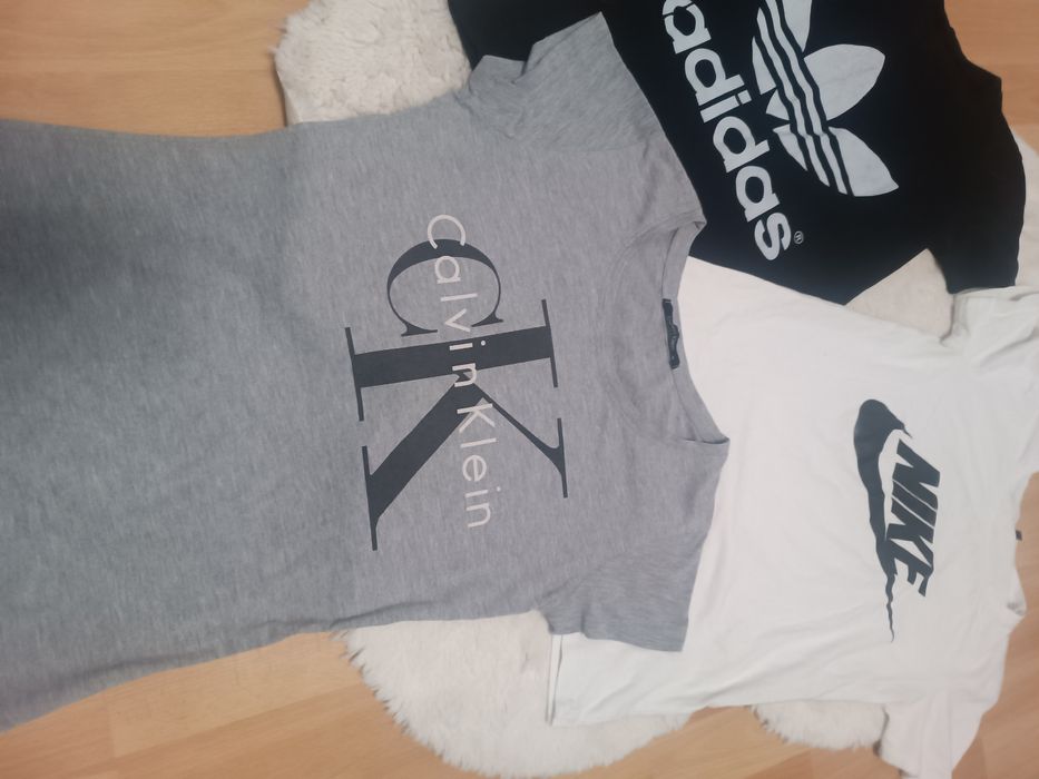 Zestaw koszulek Nike, Adidas, CK