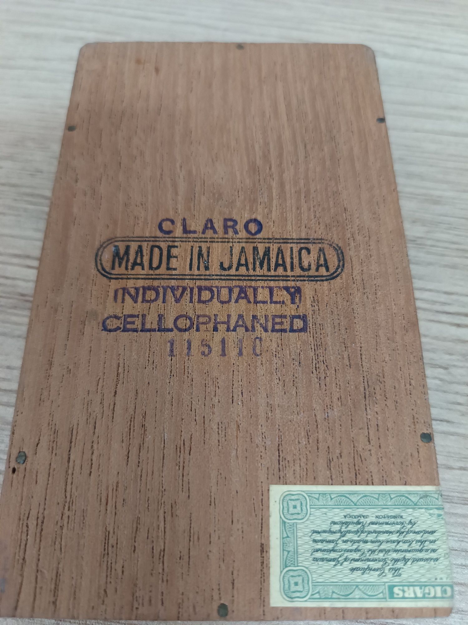 Caixa  vintage  "La Tropical de Luxe" de colecção em madeira