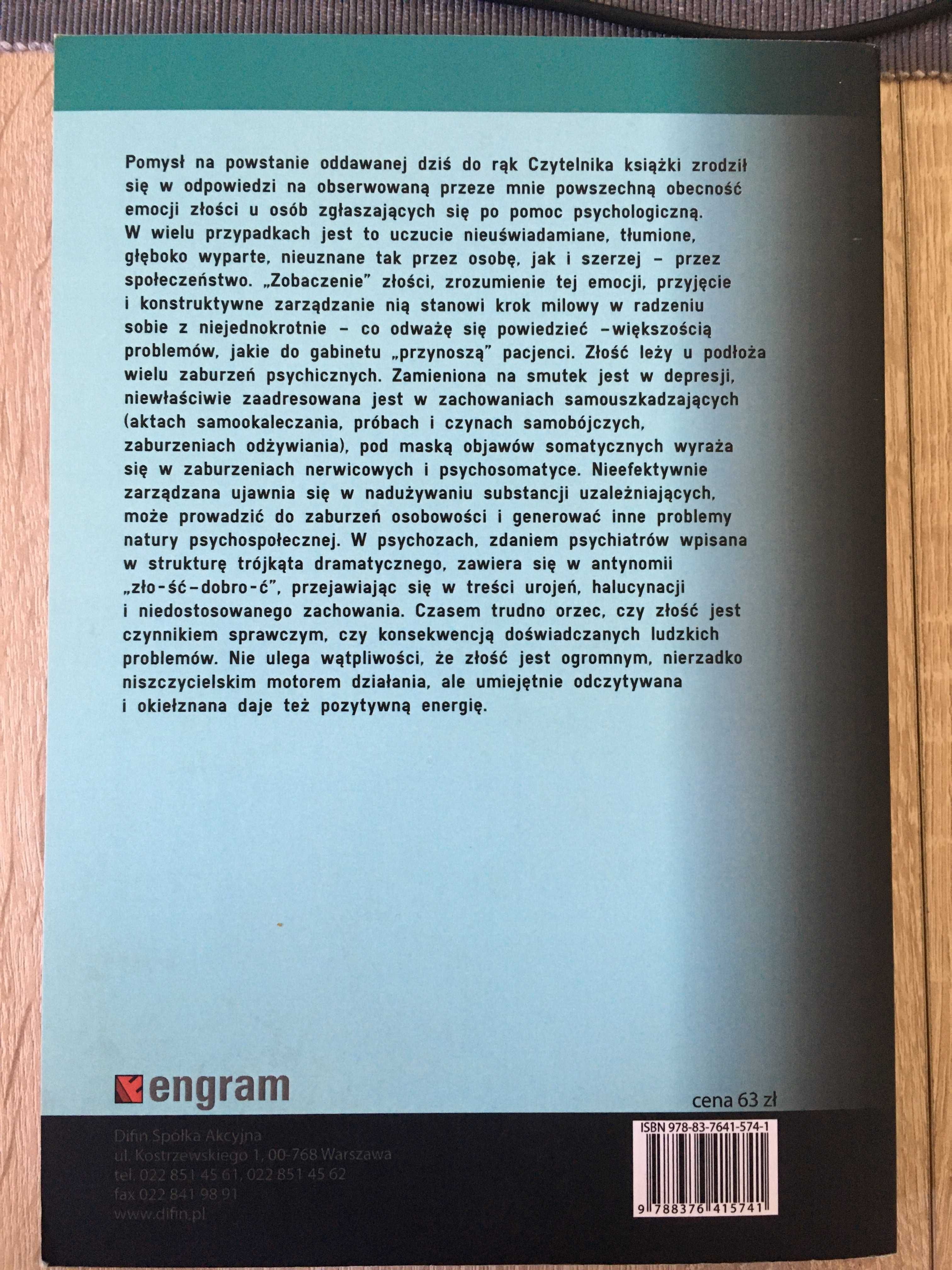 oblicza złości. perspektywa psychologów psychiatrów i psychoterapeutów