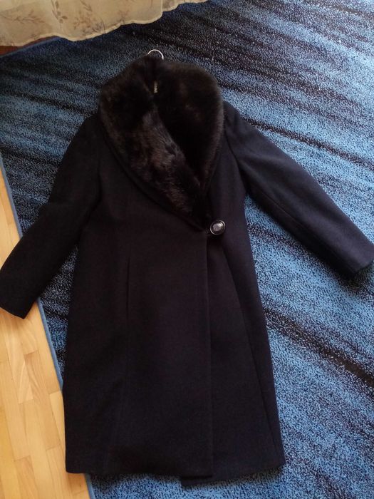 Płaszcz szalowy zimowy damski rozmiar 46