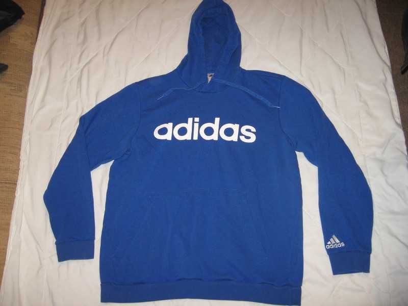 bluza dresowa dres hoodie kaptur z kapturem Adidas duża XL klata 130cm