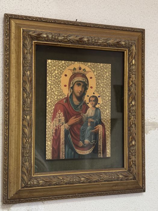 Icone Virgem Santa com garantia e certificado autenticidade