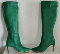 Botas Altas de Tacão Sahoco, Verdes, Novas